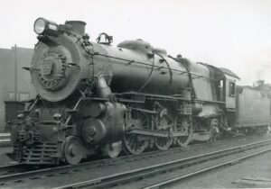Pennsylvania Railroad | Philadelphia, Pennsylvania | Juniata Works K4s #3757 steam locomotive | 46trh Street locomotive facility | April 16, 1938 | T.M. Flattley, Jr. photograph | Francis B. Landenberger Palmer collection