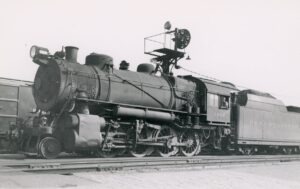 Pennsylvania Railroad | Sunbury, Pennsylvania | Alco/Pittsburgh Class H10s 2-8-0 #7010 steam locomotive | July 12, 1946 | T.M. Flattley, Jr. photograph | Francis B. Landenberger Palmer collection
