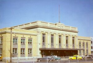 Pennsylvania Reading Seashore Lines | Atlantic City, New Jersey | Train station & terminal building | October 1955 | Al Holtz photograph / collection