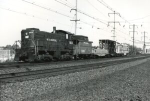 Conrail | ex – Penn Central Transportation Company | Elizabeth, New Jersey | Alco S2 #9814 diesel-electric locomotive | Wire Train Service | October 1976 | Will Coxey photograph / collection