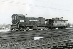 Penn Central Transportation Company | Rahway, New Jersey | Alco S4 #9790 diesel-electric locomotive | Caboose #4720 | February 1971 | Ed Kaspriske photohraph / collerction