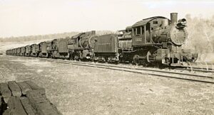 Reading Company | Modena, Pennsylvania | Retired Camelbacks waiting for scrap “The End of the Line | November 1947 | Charles A. Elston photograph | Elmer Kremkow collection