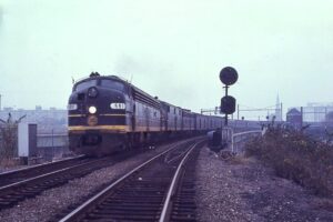 Amtrak | Seaboard Coast Line | Washington, D.C. | EMD E8a #591, E7B and E8A diesel electric locomotives | Silver Meteor | October 1971 | Will Coxey photograph / collection