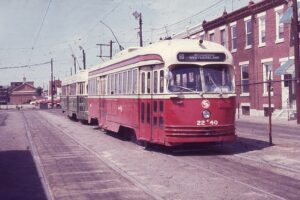 Southeastern Pennsylvania Transit Authority | SEPTA | Philadelphia, Pennsylvania | PCC Streetcar #2240 | Route 60 Richmond |May 8, 1976 | Harold Smith photograph | Charles Anderson collection