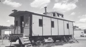 Union Pacific Railroad | Ogallala, Nebraska | Wood sheathed caboose #2580 | August 22, 1978 | H.B. Olsen photograph / collection