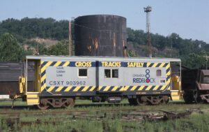 CSX Transportation | Connellsville, Pennsylvania | Operation Red Block Bay Window caboose #903962 | August 11, 1993 | Gordon Lloyd, Jr. photograph | Stephen Timko collection