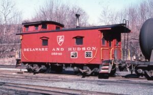 Delaware and Hudson Railway | Allentown, Pennsylvania | Caboose #35940 | April 13, 1986 | Dave Augsburger photograph | Richard Prine collection