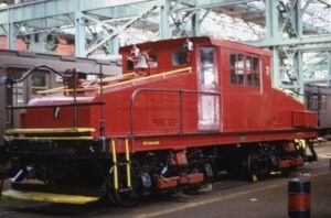 New York Transit Authority | Brooklyn, New York | GE Steeple cab motor #7 | Coney Island Shops | March 3, 1968 | Gerald Landau photograph | Morning Sun Books collection