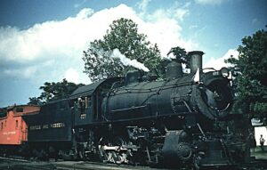 Norfolk and Western Railway | Elliston, Virginia | Class 4-8-0 #477 steam locomotive | July 19, 1954 | Bill Price photograph | Mitchell E. Dakelman collectionak
