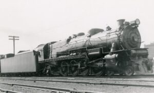 Pennsylvania Railroad | Chicago, Illinois | Juniata Works class M1 4-8-2 #6966 steam locomotive | May 29, 1949 | T.M. Flattley, Jr. photograph | Francis B. Landenberger collection