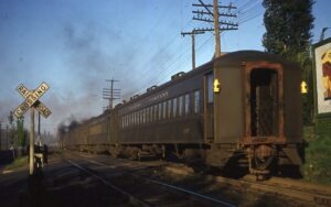 Reading Company | Bethlehem, Pennsylvania | Alco RS3 on the head end | Philadelphia Bound passenger train #316 | May 8, 1959 | Al Holtz photograph / collection