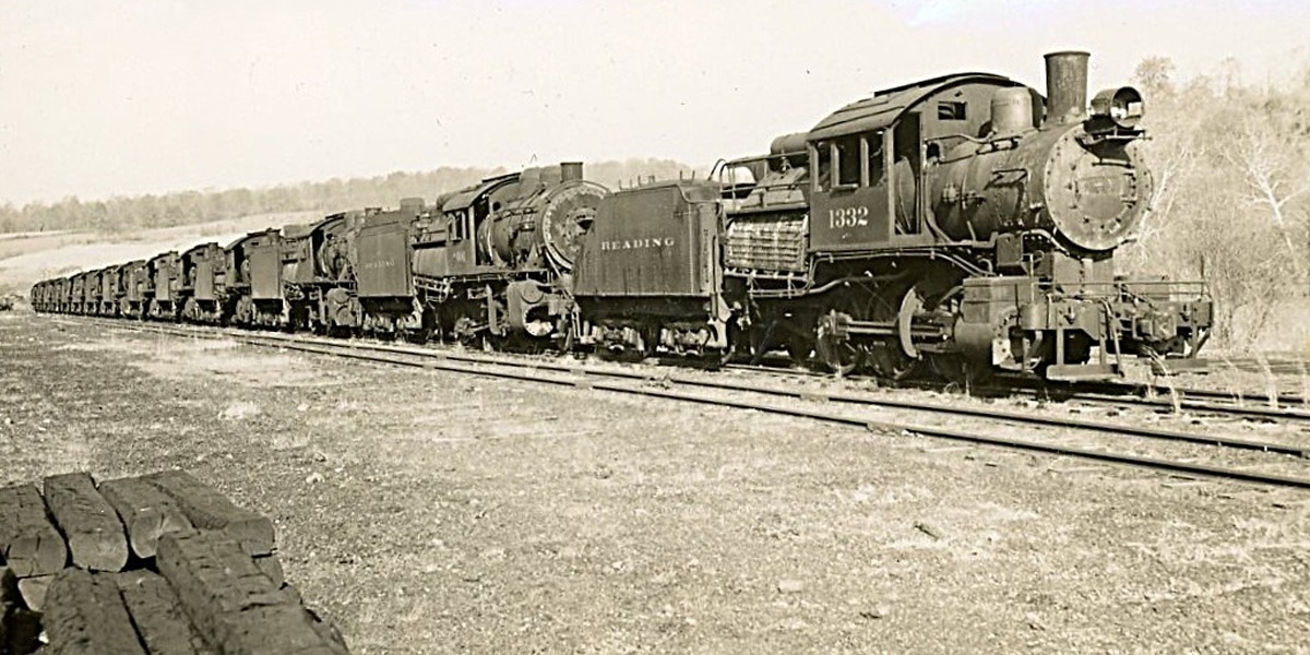 Reading Company | Modena, Pennsylvania | Retired Camelbacks waiting for scrap “The End of the Line | November 1947 | Charles A. Elston photograph | Elmer Kremkow collection