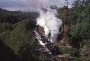 Canadian National Railway | Steamtown National Park | Scranton, Pennsylvania | Class 2-8-2 #3254 steam locomotive | Special steam excursion | September 19, 1993 | Carl Perelman photograph | Frank Etzel collectionl