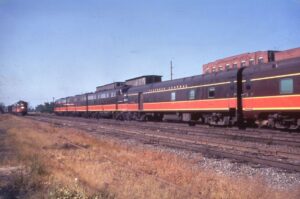 Illinois Central Railroad | Kankakee, Illinois | EMD E8a #4034 + ab diesel-electric locomotive | City of New Orleans | July 26, 1967 | Richard Wallin photograph | Richard Prince collection
