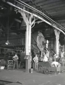New York Central System | Croton Harmon, New York | Alco J3a 4-6-4 #5471 steam locomotive | Croton Harmon roundhouse | July 1953 | Fielding Lew Bowman photograph / collection