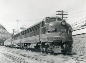 Reading Company | Shamokin, Pennsylvania | EMD FP7 #900 + 1 diesel-electric locomotive | Fan trip | April 1973 | Ed Kaspriske photograph / collection