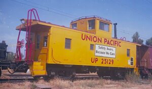 Union Pacific Railroad | Perris, California | Caboose #25129 | Southern California Railway Museum | July 29, 1981 | H.B. Olsen photograph / collection