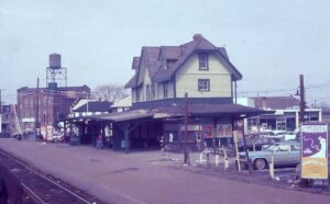 Central Railroad of New Jersey | New York and Long Branch Railroad | Red Bank, New Jersey | Passenger station and depot | May 1969 | Ken Kulick photograph / collection