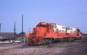 Illinois Central Railroad | Jackson, Mississippi | EMD GP10 #8181 + 1 diesel electric locomotives | September 12, 1973 | Conniff Rail Photograph | Stephen Timko collection