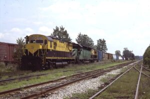 New York, Susquehanna and Western Railway | Saddle Brook, New Jersey | Alco C430 #3004, ex BN SD45, C430 diesel-electric locomotives | Freight Train | July 1986 | Frank Etzel photograph / collection