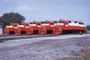 Western Maryland Railway | Hagerstown, Maryland | EMD GP40 # 3295, 3296, 3297, 3298, 3299 diesel-electric locomotives | NEW! | September 1971 | George Leilich photograph | Mitchell E.Dakelman collection