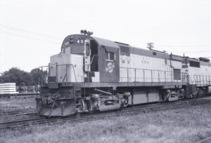 Chicago and Northwestern Railroad | Madison, Wisconsin | Alco C425 #404 diesel-electric locomotive | August 4,1968 | Gilford E. Heath photograph | Elmer Kremkow collection