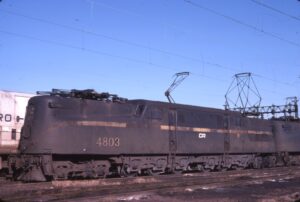 Conrail | Kearny, New Jersey | Altoona Works GG1 #4803 electric motor | October 17, 1977 | Walter Matuch photograph | Stephen Timko collection