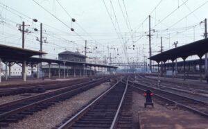 Penn Central Transportation Company | Amtrak | Washington, D.C. | Union Station platforms and tower | looking east | October 1971 | Will Coxey photograph / collection