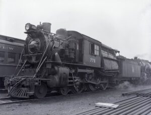 Central Railroad of New Jersey | Class T38 4-6-0 #778 Camelback steam locomotive | May 17, 1953 | R.L. Long photograph | West Jersey Chapter, NRHS Collection