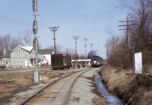 Central Railroad of New Jersey | Farmingdale, New Jersey | Budd RDC #551 + 1 | Special fan trip | March 1972 | Ken Kulick photograph / collection