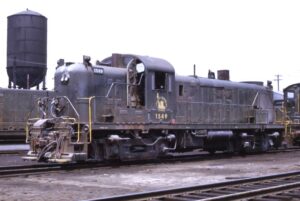 Central Railroad of New Jersey | Jersey City, New Jersey | Alco RS3 #1549 diesel-electric locomotive | July 27, 1968 | Jack de Rossett photograph | Morning Sun Books collection