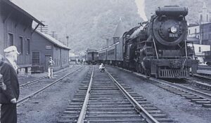 Central Railroad of New Jersey | Mauch Chunk, Pennsylvania | Baldwin G4 4-6-2 #810 steam locomotive | Mauch Chunk station | Special Steam Special | 1951 | Francis B. Landenberger Palmer photograph / collection