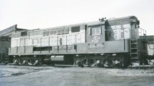 Chicago and Northwestern Railroad | Madison, Wisconsin | Fairbanks Morse H16-66 #1675 diesel-electric locomotive | March 29, 1970 | Gilbert E. Heath photograph | Elmer Kremkow collection