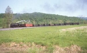 East Broad Top Railroad | Colgate Grove, Pennsylvania | Baldwin Class 2-8-2 #16 narrow gauge steam locomotive | Photo Passenger / Freight Special | May 15, 2023 | Mitchell E. Dakelman photograph / collection