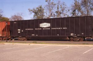 Federal Paper Board Company | Augusta, Georgia | wood chip hopper car #602 | March 21, 1995 | Dick Flock photograph / collection