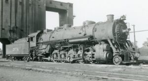 Illinois Central Railroad | Chicago, Illinois | Class 2-10-2 #2974 steam locomotive | March 14, 1954 | Robert P. Morris photograph | Elmer Kremkow collection