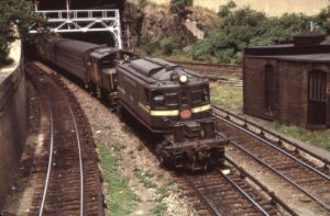 New York Central System | Bronx, New York | Class T3a #278 + S2 electric motors | commuter passenger train | August 1966 | Richard Wallin photograph | Mitchell E. Dakelman collection