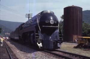 Norfolk and Western Railway | Balcony Falls, Virginia | Class J 4-8-4 #611 steam locomotive | Roanoke NRHS Special Steam Special | July 21, 1983 | John Wilson photograph / collection
