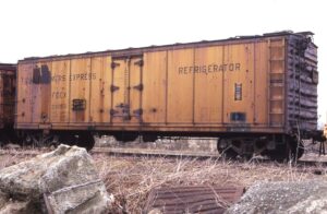 Pacific Fruit Growers Express | Spencer, North Carolina | North Carolina Tranportation Museum | Box car reefer #39650 | February 13, 1994 | Dick Flockphotograph / collection