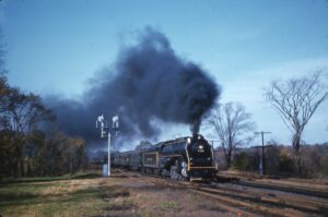 Reading Company | Bethlehem, Pennsylvania | Class 4-8-4 T1 #2124 steam locomotive | Iron Horse Steam Passenger Train Ramble | November 1960 | Al Holtz photograph / collection