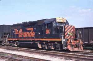 Wheeling and Lake Erie Railroad | ex- D&RGW | Green Tree, Pennsylvania | Rook Yard | EMD GP40-3 #301 diesel-electric locomotive | August 9, 2006 | Gordon Lloyd, Jr. photograph | Stephen Timko collection