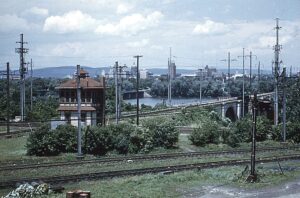 Pennsylvania Railroad | Lemoyne, Pennsylvania | Lemo Tower “J” | June 24, 1957 | William Echternacht, Jr. photograph / collection