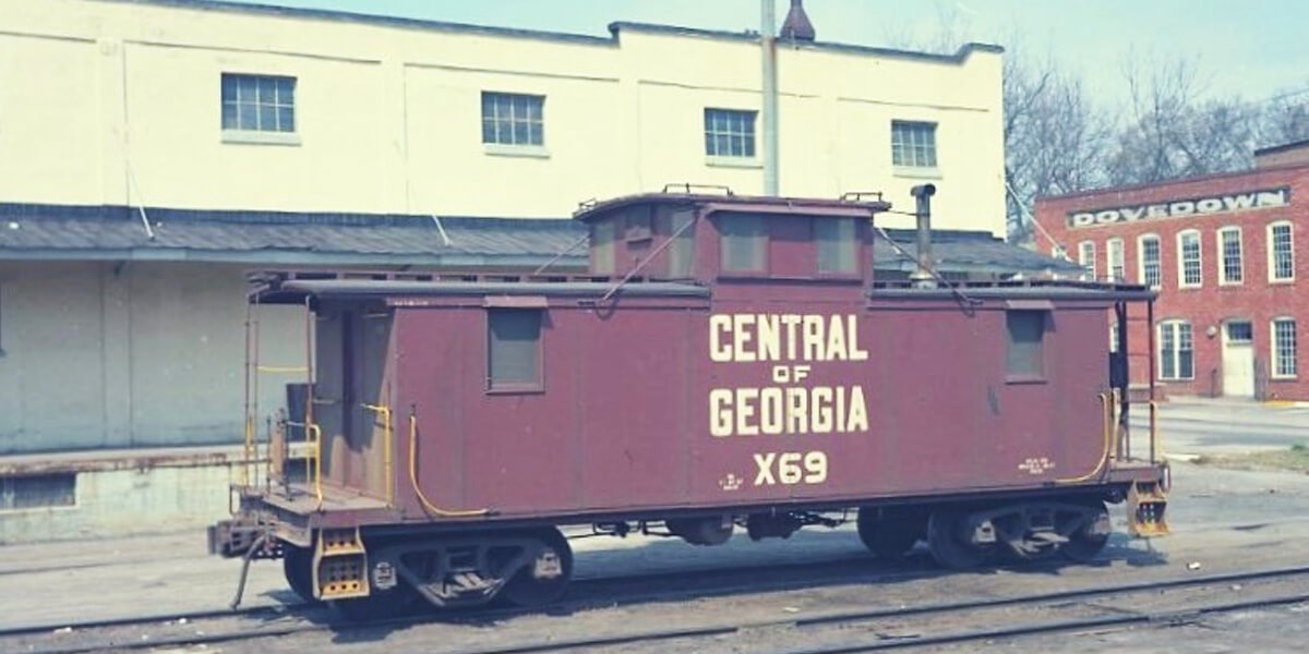 Central of Georgia | Griffen, Georgia | Caboose #X69 | March 30, 1969 | H.B. Olsen photograph