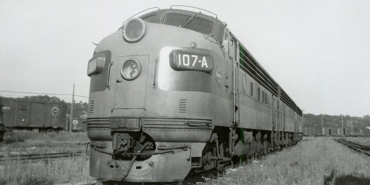 Chicago, Milwaukee, Saint Paul and Pacific Railroad | aka Milwaukee Road | Saint Paul, Minnesota | EMD F7a 10A + 1 diesel-electric locomotives | July 1958 | Max Miller photograph | Elmer Kremkow collection