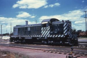 Atchison, Topeka and Sante Fe Railway | Pueblo, Colorado | Alco RSD4 #2108 diesel-electric locomotive | July 1959 | Dave Ingles photograph Richard Prince collection