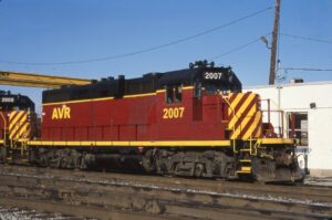 Allegheny Valley Railroad | Glenwood, Pennsylvania | EMD GP11 #2007 diesel-electric locomotive | November 20, 2010 | Gordon Lloyd, Jr. photograph | Stephen Timko collection