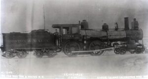 Boston and Maine Railroad | Providence, Rhode Island | Class 4-4-0 #124 KERSARGE Steam Locomotive | 1885 | Rhode Island Locomotive Works | NRHS Collection