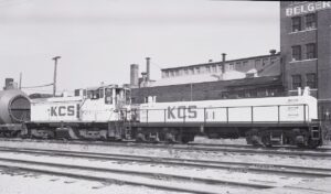 Kansas City Southern | Kansas City, Kansas | EMD MP15 #1504 + Slug #201 diesel-engine locomotive | 1972 | Elmer Kremkow photograph / collection