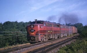 Lehigh Valley Railroad | Phillipsburg, New Jersey | Alco FA #538 + FB+FB diesel-electric locomotives | eastbound freight | October 1960 | Al Holtz photograph / collection
