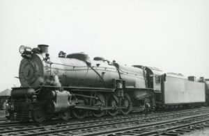 Pennsylvania Railroad | Crestline, Ohio | Juniata Works class M1 4-8-2 #6983 steam locomotive | August 5, 1939 | T.M. Flattely, Jr. photograph | Francis B. Landenberger Palmer collection